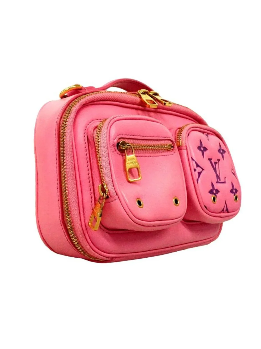 Louis Vuitton Belt Bag Monogram Embossed Utility Crossbody Rose 2-Way Vitamins